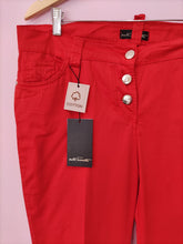 Carica l&#39;immagine nel visualizzatore di Gallery, Pantalone Marta Marzotto Cotone Lazy Rosso Coral
